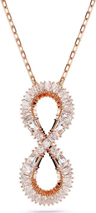 Swarovski Hyperbola Halskette Unendlichkeit Weiss Roségold (Swarovski Metall)