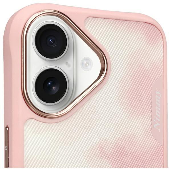 Actual product image Nimmy case iPhone 16 6.1" pink Big Eyed Pet 2.0 Cat (Apple iPhone 16)