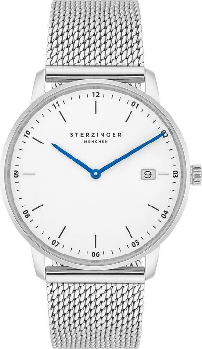 Sterzinger Herren Quarzuhr Zeitmesser Edelstahl Silber - 30500 (Analoguhr, 38 mm)