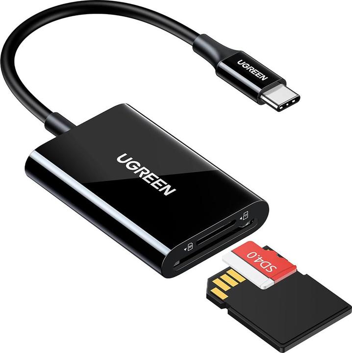 Ugreen CM265 USB-C 2-in-1 Card Reader (black) (USB-C)