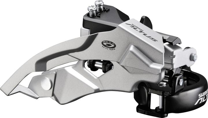 Actual product image Shimano Altus FD-M370 front derailleur 3x9-speed clamp dual-pull