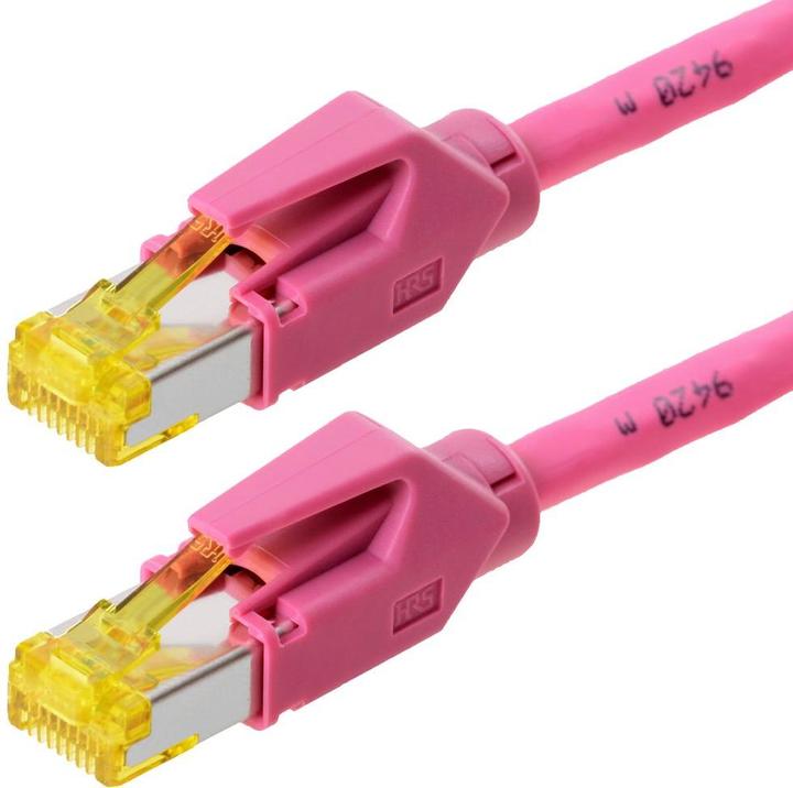 Actual product image Draka Patch cord S/FTP PiMF CAT 6A ISO/IEC magenta 0.3m For 10 Gigabit/s, halogen-free, with UC900 cable (PiMF, SFTP, CAT6a, 0.30 m)