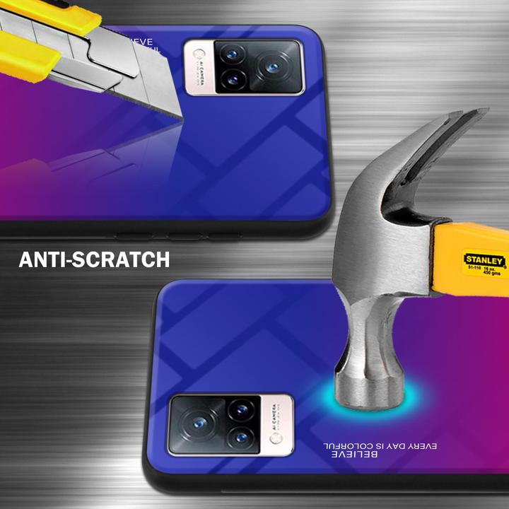 Image du produit Cadorabo TPU 2 couleurs Housse en verre (Vivo V21)