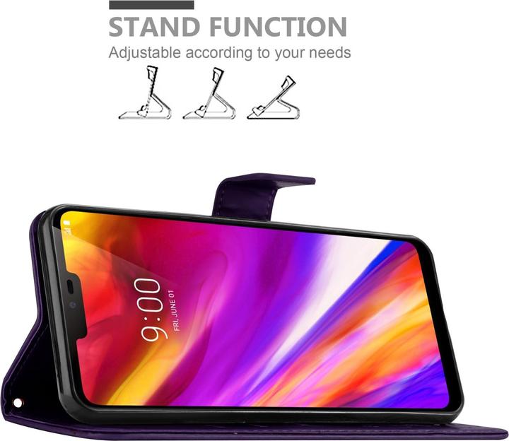 Produktbild Cadorabo Flower Book Hülle für LG G7 ThinQ / FIT / ONE (LG G7 Fit, LG G7 ThinQ, LG G7 One)