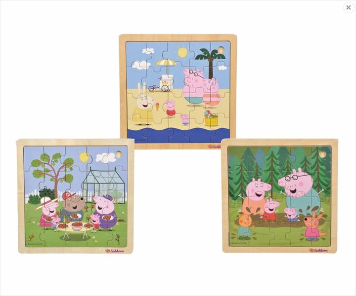Actual product image Eichhorn Peppa Pig, inlay puzzle, 3 assorted. (20 pieces)
