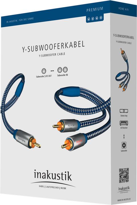 Produktbild Inakustik Premium Y-Subwoofer-Kabel (3 m, Cinch)