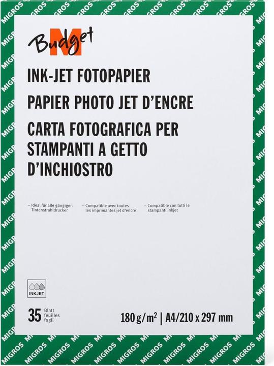 Produktbild M-Budget Photo-Papier A4 (180 g/m², A4, 35 x)