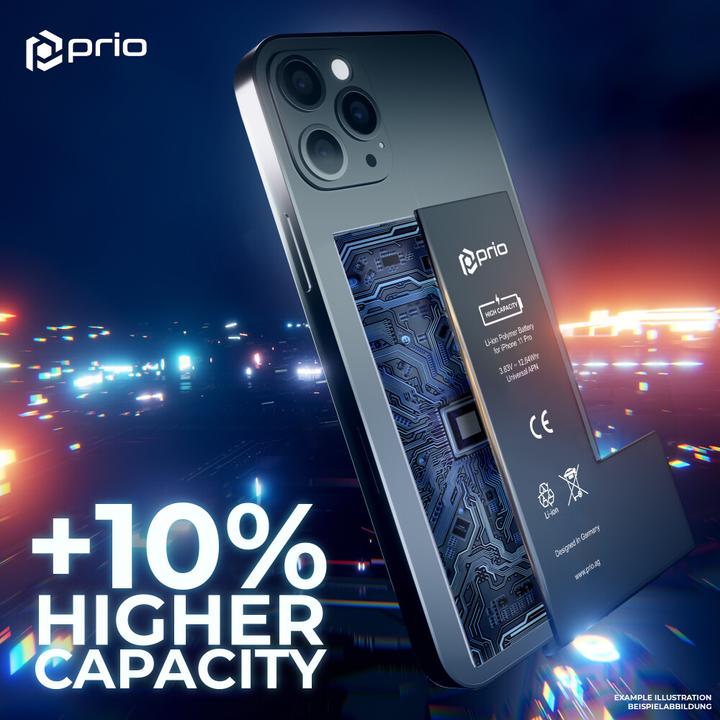 Produktbild prio Hochleistungsakku für iPhone 11 Pro (3300 mAh) - Universal APN -