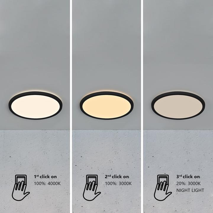 Actual product image Nordlux Oja 29, IP54,3000/4000K,Black (1600 lm)