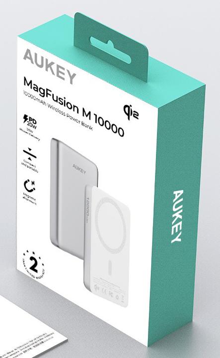 Actual product image Aukey MAG FUSION SLIM - Powerbank (10000 mAh, 10000 W, 36000 Wh)