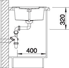 Produktbild Blanco Metra 5 S (86 cm, 50 cm)