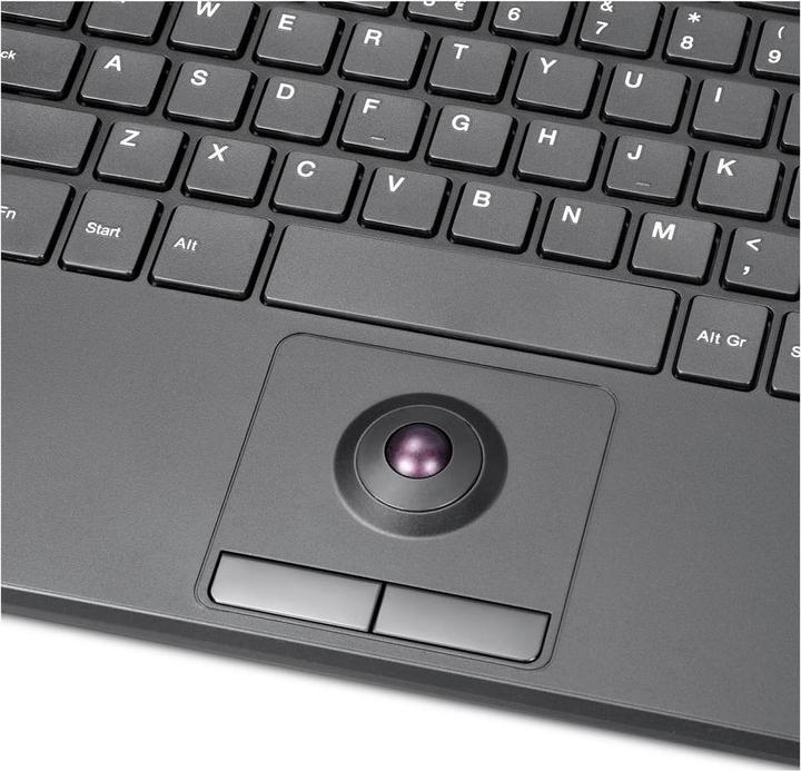 Image du produit Perixx PERIBOARD-538 H FR, Clavier USB filaire avec trackball - touches de cisaillement - 2 hubs USB en (DE, Filaire)