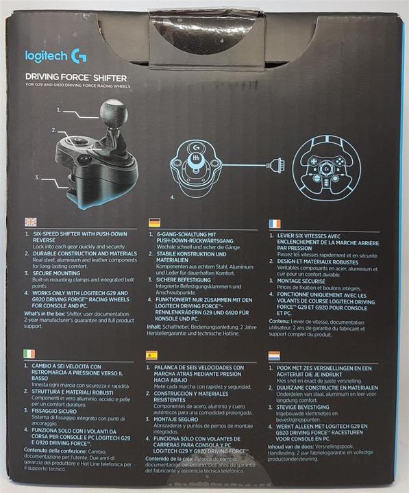 Immagine prodotto Logitech G Driving Force Shifter per Driving Force G29 & G920 (PC, PS4, Xbox One X, PS5, Xbox Series X)