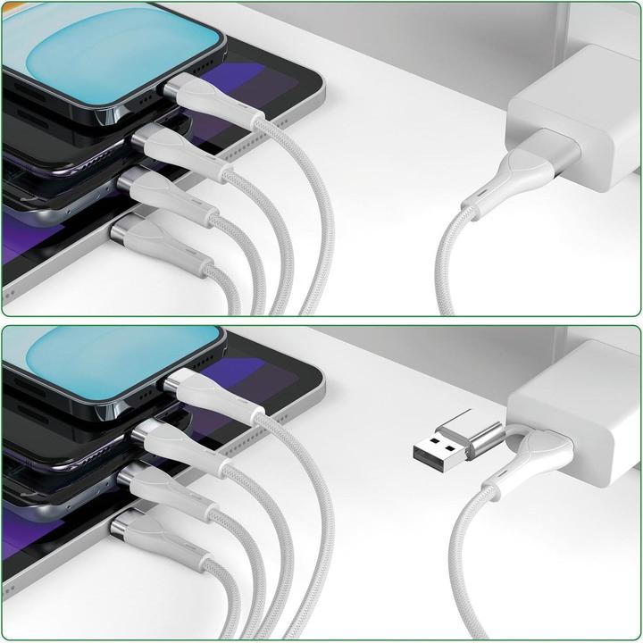 Productafbeelding 4smarts Multi oplaadkabel 4in2 (1.20 m, USB 2.0)