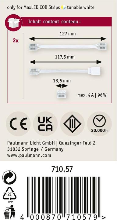 Immagine prodotto Paulmann MaxLED Full-Line COB Connector Set