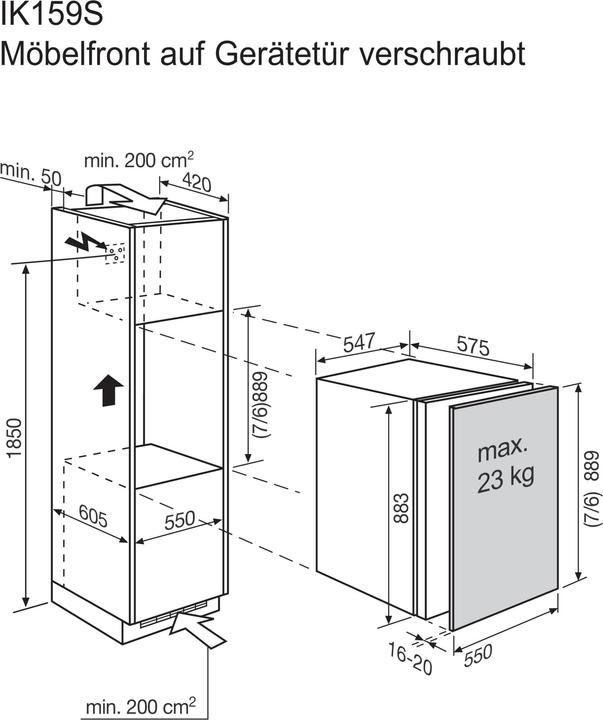 Valeurs nutritives et ingrédients Electrolux IK159SR (140 l)