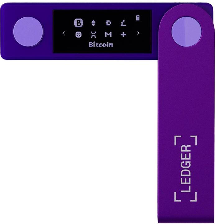 Actual product image Ledger DUPLIKAT Nano X crypto hardware wallet Purple Amethyst (Bitcoin, Litecoin, Ether)