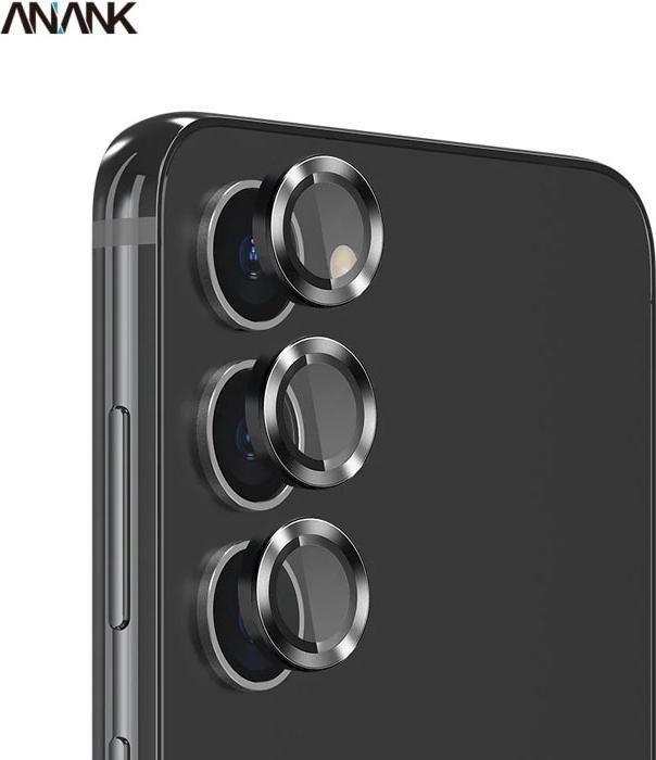 Actual product image Anank Samsung Galaxy S25 Plus - armoured glass rear camera - black single - (99AR + Corning) (1 Piece, Samsung Galaxy S25+)