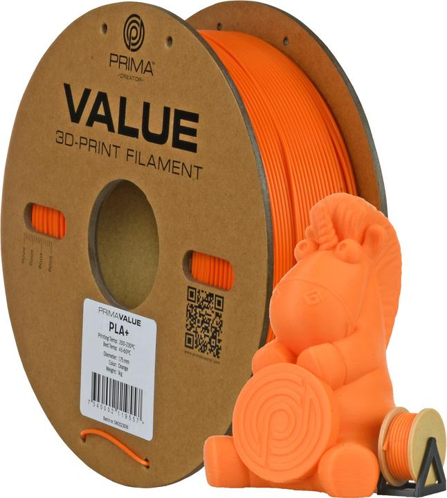 Produktbild Prima Creator PrimaValue PLA+ (PLA, 1.75 mm, 1.32 g, Orange)