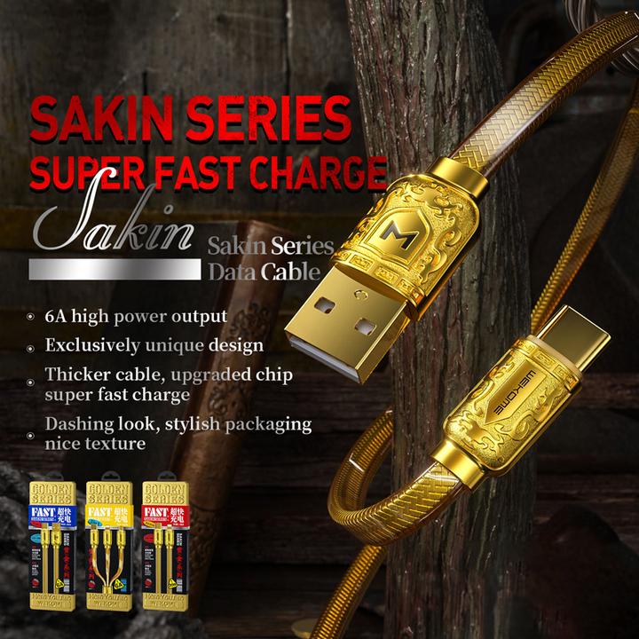 Actual product image Wekome WDC-163 Sakin-Serie – USB-C-auf-Lightning-PD-Verbindungskabel 20 W 1 m (Gold) (1 m, 20 W)