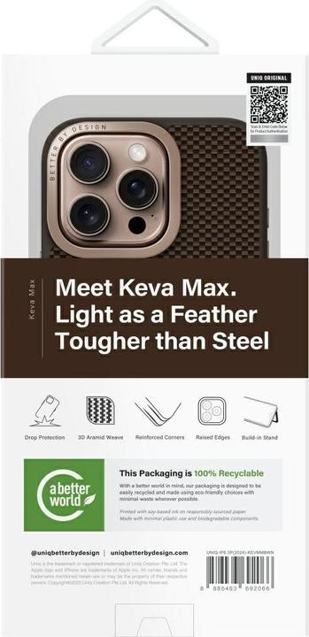 Produktbild Uniq Keva Max Magclick Charging Camera Stand Case for iPhone 16 Pro - Brown (Apple iPhone 16 Pro)