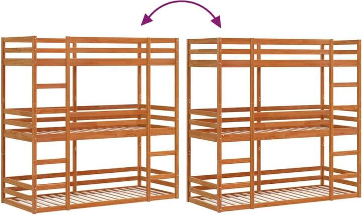 Actual product image VidaXL Triple bunk bed (90 x 200 cm)