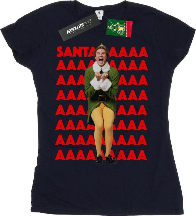 Immagine prodotto Elf Buddy Santa Scream Maglietta Donna (XXL)