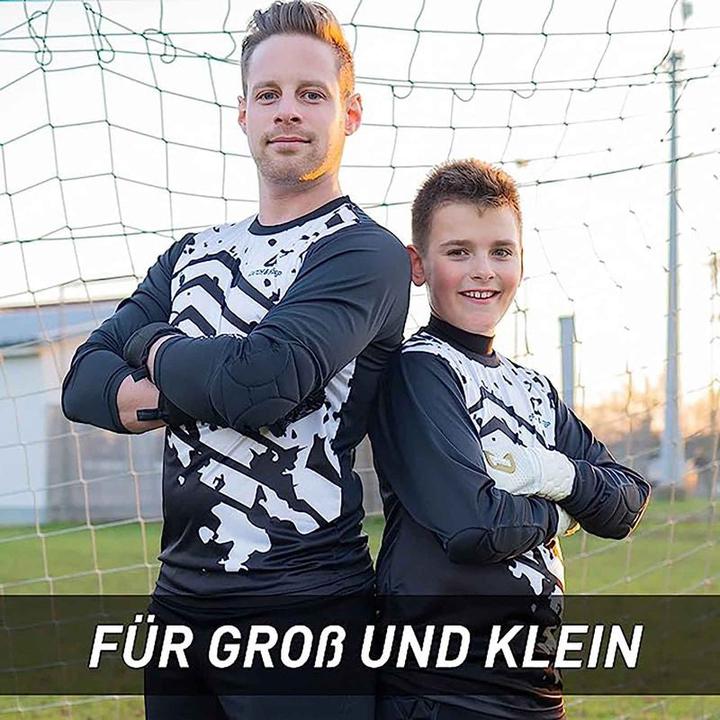 Produktbild Catch & Keep Trikot Protection Torwarttrikot Gr. 140 Weiss-Schwarz Fussball Torwart Shirt Oberteil (140)