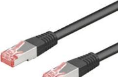 Actual product image Goobay CAT 6 patch cable, S/FTP (PiMF), black, 0.5 m (S/STP, CAT6, 0.50 m)