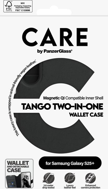 Produktbild PanzerGlass CARE by ® Feature Case Tango Two-in-One Wallet m. Qi Compatible Samsung Galaxy S 2025 Pl (Samsung Galaxy S25+)