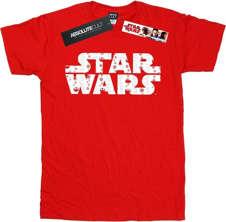 Actual product image Star Wars Mens Christmas Logo T-Shirt (M)