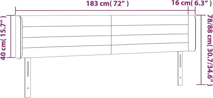 Produktbild VidaXL Nathanael (183 x 16 x 88 cm)
