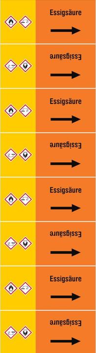 Actual product image Brady ISO 20560 Pipe markers - Acids