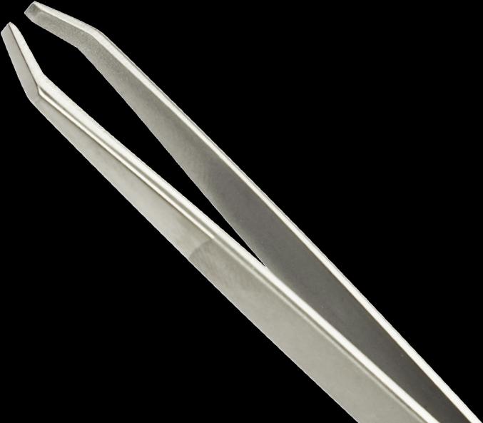 Actual product image Nippes Cosmetic tweezers angled stainless steel, matt 709R