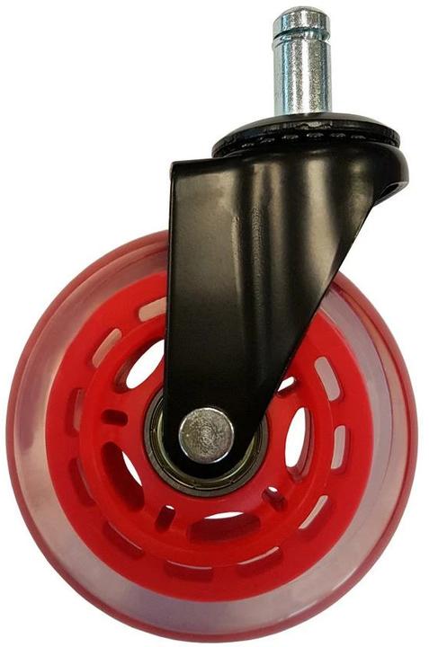 LC-Power Gaming Chair Castors Set di 5 ruote rosse