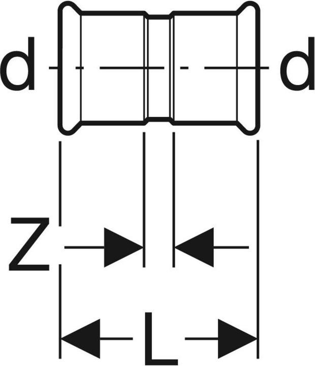 Image du produit Geberit Mufa Mapress acier au carbone 66,7 mm (22012 m.) (Raccord à sertir)