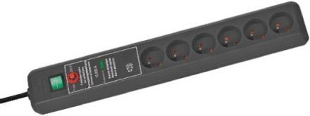 Immagine prodotto Brennenstuhl Secure-Tec surge 15kA, acoustic alarm,3m (6 x, CEE 7/5, 3 m)