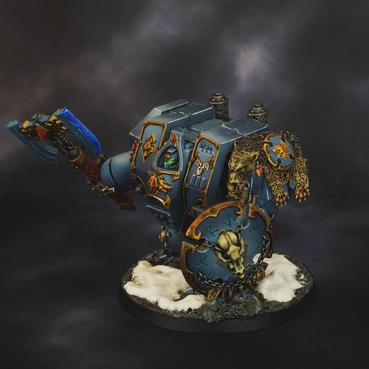 Produktbild Games Workshop Bjorn the Fell-Handed - Space Wolves Venerable Dreadnought - Murderfang (Kunststoff)
