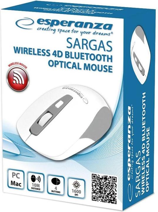 Produktbild Esperanza Maus Bluetooth 4d Guard Weiss Em130w (Kabellos)