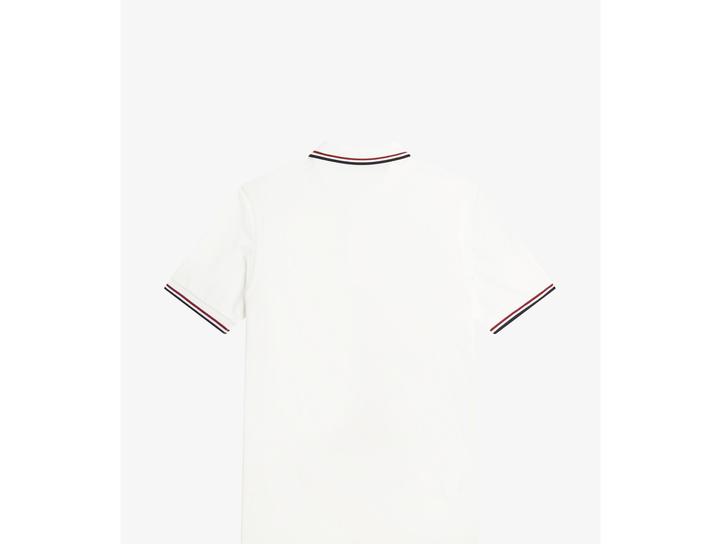 Actual product image Fred Perry Twin Tipped Polo Shirt Short Sleeve Snow White (L)