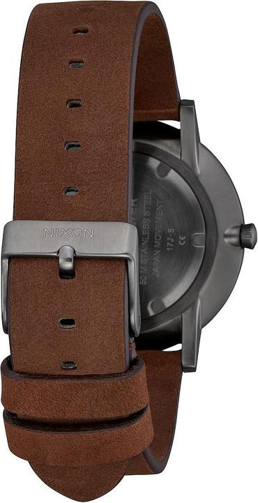 Produktbild Nixon Porter Leather Gunmetal Indigo Brown (Analoguhr, 40 mm)