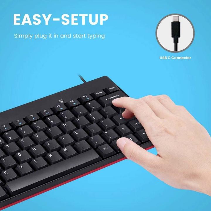 Produktbild Perixx USB-Tastatur Deutsch, QWERTZ Schwarz USB-Anschluss (DE, Kabelgebunden)