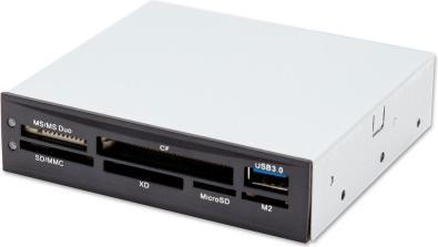Immagine prodotto Connectland Lettore di carte compatibile Interne 51 en 1 Interne USB 3.0 (Noir-Gris-Beige) (USB 3.2)