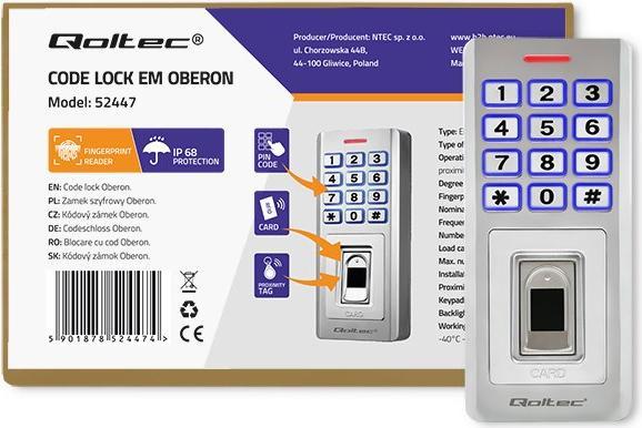 Image du produit Qoltec N--QOLTEC 52447 Code lock OBERON avec