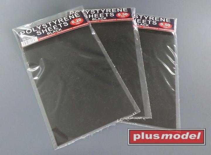 Produktbild Plus Model Polystyrene sheets black 0,3