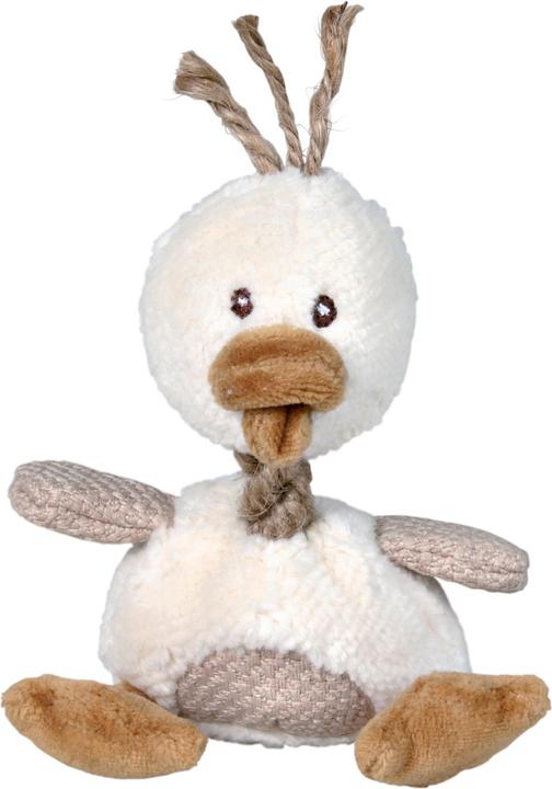 Actual product image Trixie Duck 15cm with squeaker (Plush toy dog)