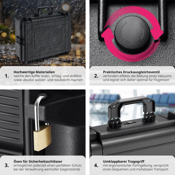 Image du produit tectake Valise de protection matériel photo (Mallette photo, 35 l)