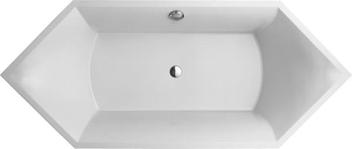 Actual product image Villeroy & Boch V&B Fitted Bath SQUARO Hexagon 1900x800mm white (185 l, 190 cm, 80 cm)