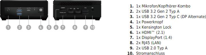 Image du produit MSI Cubi N ADL-007DE (Intel N100, 4 Go, 128 Go, Intel UHD Graphics)