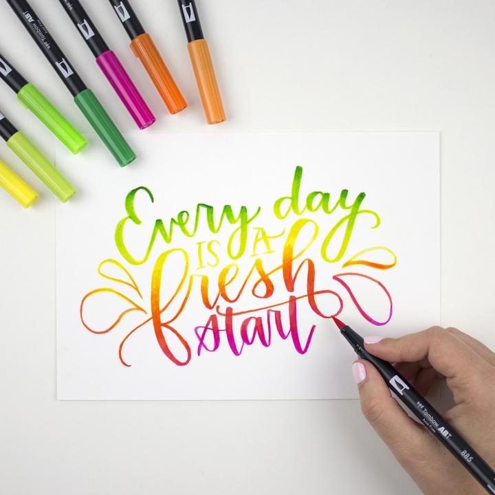 Actual product image Tombow ABT Dual Brush Pen, shades of grey (Black grey, 12 x)